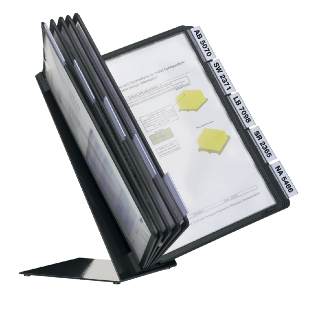 Bureaustandaard Durable Vario met 10-tassen A4 zwart