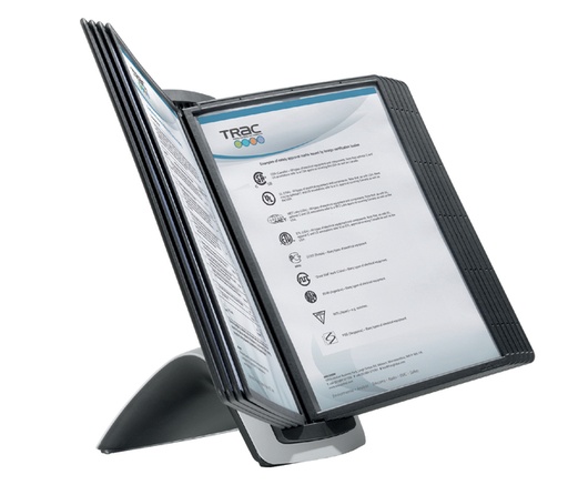 [921071] Pupitre de table Durable 5855 Sherpa Style 10 pochettes noir