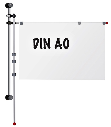 [922505] Support mural Hebel avec 2 bras pivotants 1,32m gris