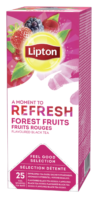 Thé Lipton Refresh fruit  des bois 25x 1,5g