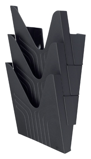 [506161] Folderhouder Avery nr144 wand folio hoog 3vaks zwart