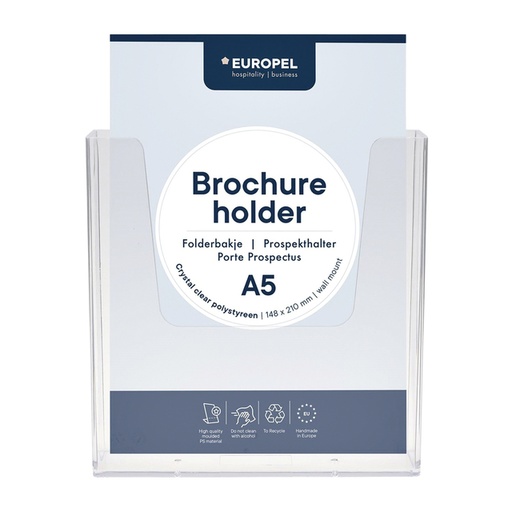 [506446] Porte-brochures mural Europel A5 transparent