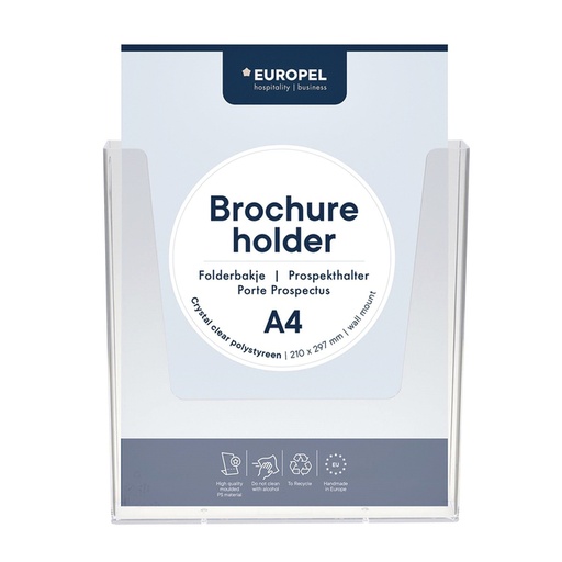 [506447] Porte-brochures mural Europel A4 transparent