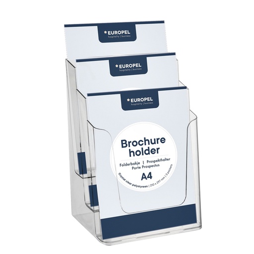 [506452] Folderhouder Europel 3 vaks A4 transparant