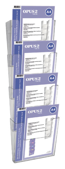 Folderhouder OPUS 2 A4 wand staand koppelbaar transparant