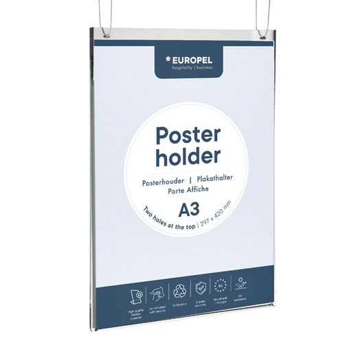 [506456] Porte-affiches Europel A3 portrait acryl