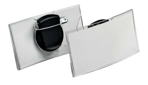 [921220] Badge Durable 8124 Konvex avec pince combi 40x75mm