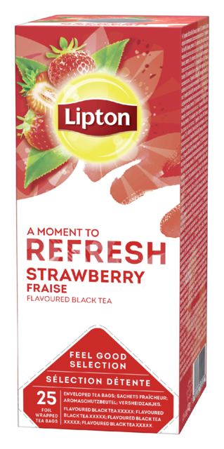 Thé Lipton Refresh fraise 25x 1,5g