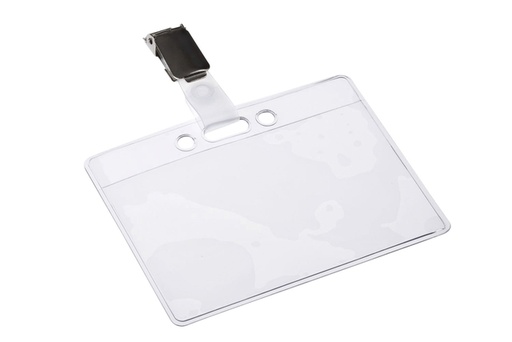 [921265] Badge Europel avec bande + pince 90x60mm
