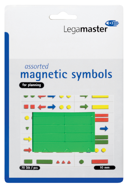 Magneet Legamaster symbolen 10mm groen assorti