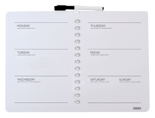 [949015] Planbord Desq week 28x40cm magnetisch