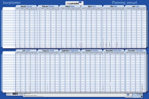[900987] Planning projet 2026 Legamaster 90x60cm horizontal laminé (EN)