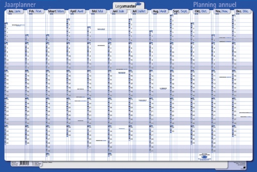 [900985] Planning annuel 2026 Legamaster 1 personne 90x60cm horizontal lamimé (EN)