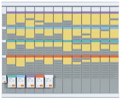 [950779] Professioneel jaarplanner T-kaart Nobo met 32 sleuven