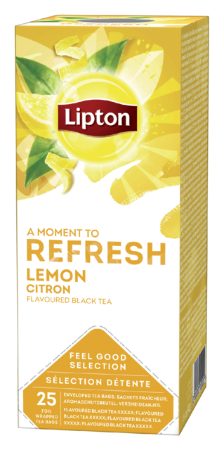Thé Lipton Refresh Citron 25x 1,5g