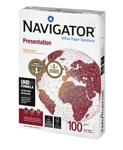 [129130] Papier copieur Navigator Presentation A3 100g blanc 500 feuilles