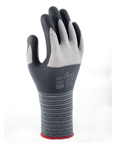 [890864] Gant Showa 381 Grip nitrile Medium gris