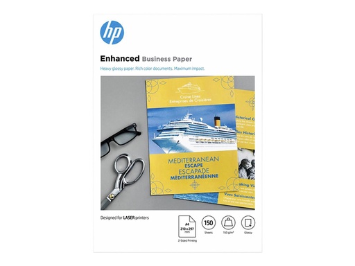 [129121] Papier photo laser HP CG965A A4 150g blanc brillant 150 feuilles