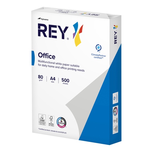 [129421] Papier copieur Rey Office A4 80g blanc 500 feuilles