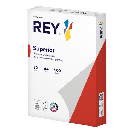 [129423] Papier copieur Rey Superior A4 80g blanc 500 feuilles