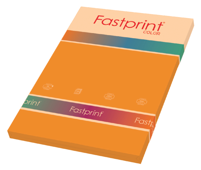 Papier copieur Fastprint A4 80g orange 100 feuilles