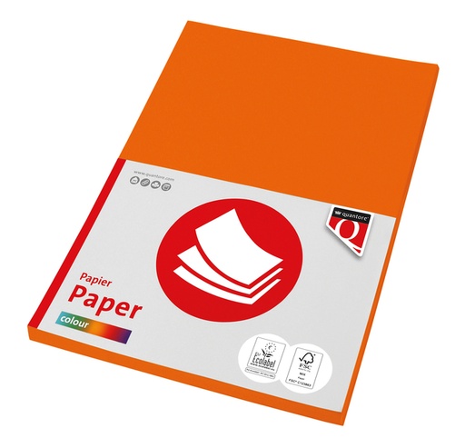 [129674] Papier copieur Quantore Colour A4 80g orange 100 feuilles