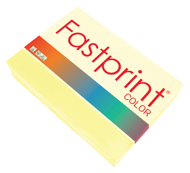 Papier copieur Fastprint A4 80g jaune canari 500 feuilles