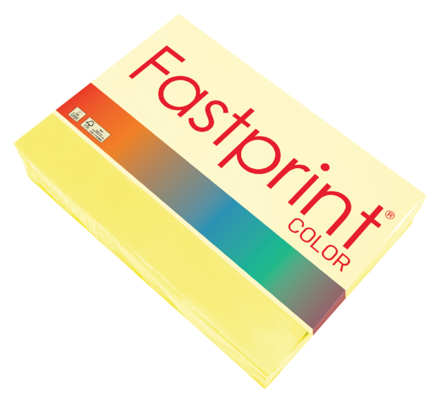 Papier copieur Fastprint A4 80g jaune soufre 500 feuilles