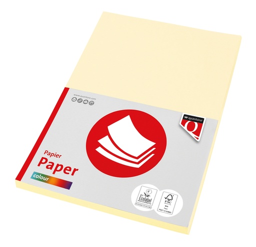 [129499] Papier copieur Quantore Colour A4 120g ivoire 100 feuilles