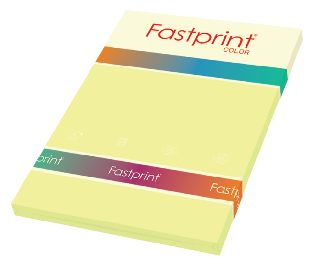 Papier copieur Fastprint A4 120g jaune canari 100 feuilles
