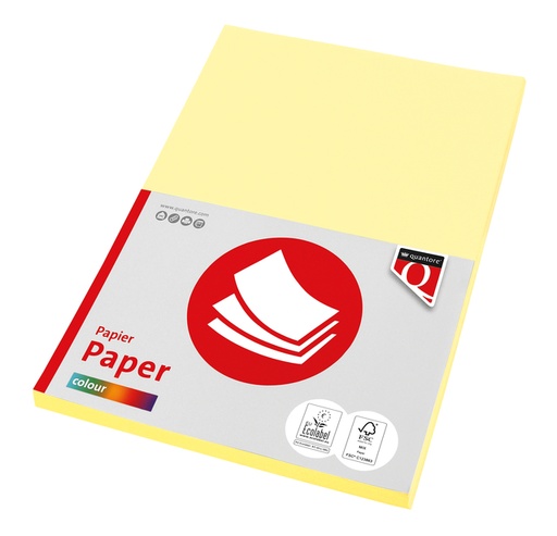 [746125] Papier copieur Quantore Colour A4 120g jaune canari 100 feuilles