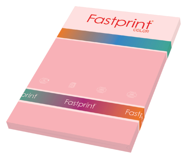 Papier copieur Fastprint A4 120g rose 100 feuilles