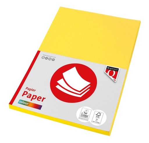 [746145] Papier copieur Quantore Colour A4 120g jaune 100 feuilles