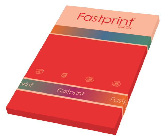 Kopieerpapier Fastprint A4 120gr felrood 100vel