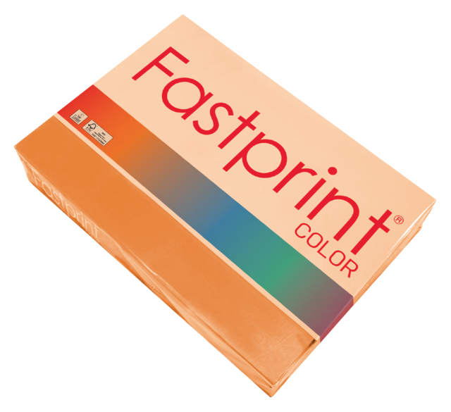 Papier copieur Fastprint A4 120g orange 250 feuilles