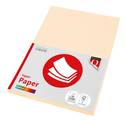 [129707] Papier copieur Quantore Colour A4 160g crème 50 feuilles