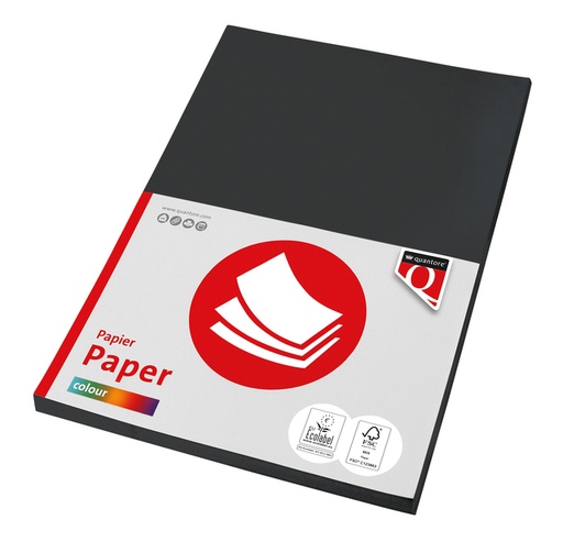 [129693] Papier copieur Quantore Colour A4 160g noir 50 feuilles