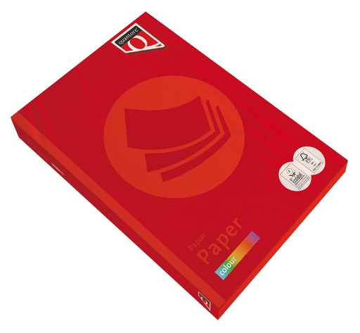[129452] Papier copieur Quantore Colour A3 80g rouge vif 500 feuilles
