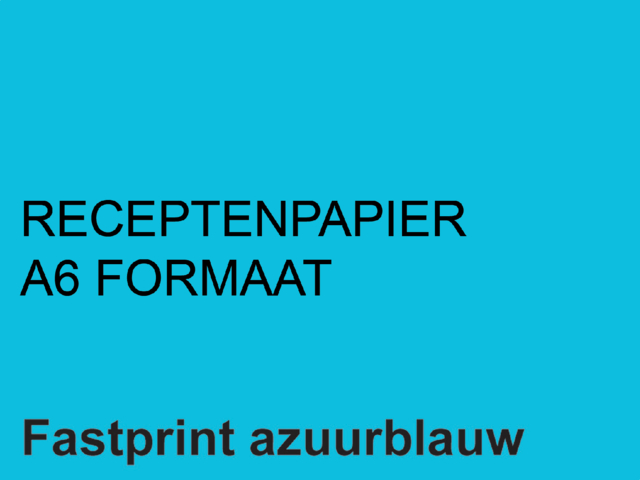 Receptpapier Fastprint A6 80gr lichtblauw 2000vel