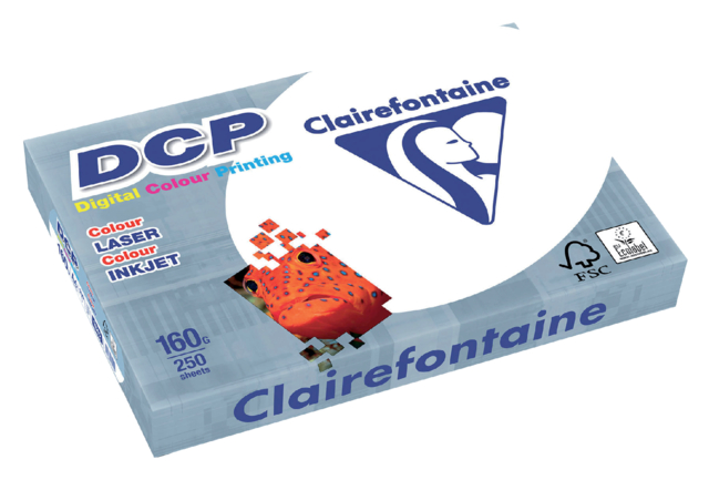 Laserpapier Clairefontaine DCP A4 160gr wit 250vel