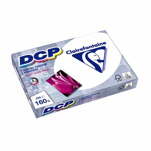 [130140] Papier laser Clairefontaine DCP A4 160g blanc 250 feuilles