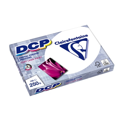 [130170] Laserpapier Clairefontaine DCP A4 250gr wit 125 vel