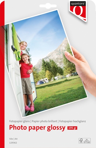 [129362] Fotopapier Quantore A4 glans 50 vel 195gr