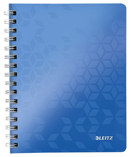 [510108] Notitieboek Leitz WOW A5 spiraal 160 pagina's lijn blauw
