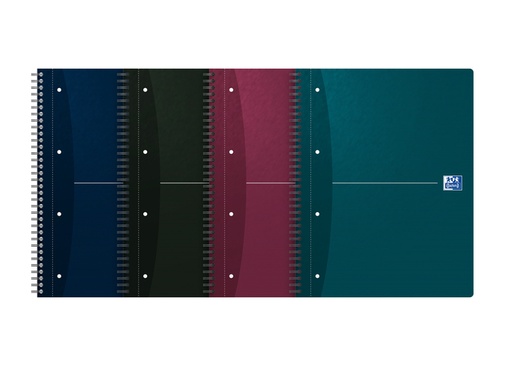 [011340] Collegeblok Oxford Office Essentials A4+ lijn 4-gaats 180 pagina's 80gr assorti