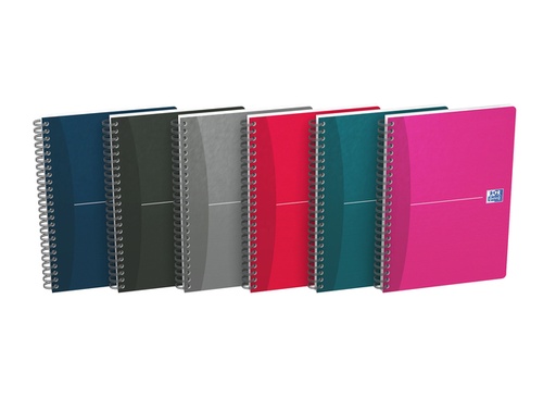 [011338] Bloc à spirale Oxford Essentials A5 ligné 180 pages 80g assorti