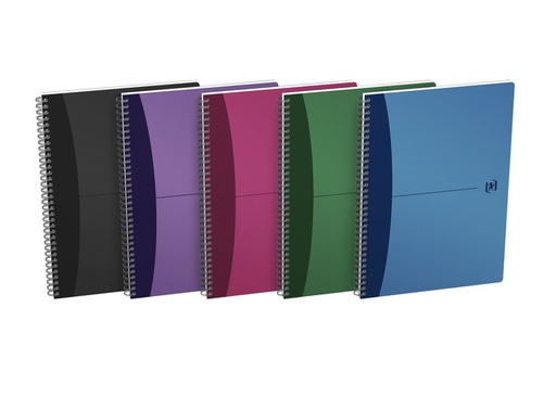 [011345] Cahier à spirale Oxford Urban Mix A4 carreau 5x5mm 180 pages assorti