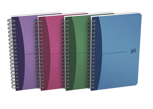 [011361] Bloc à spirale Oxford Urban Mix 170x110mm ligné 90 feuilles assorti