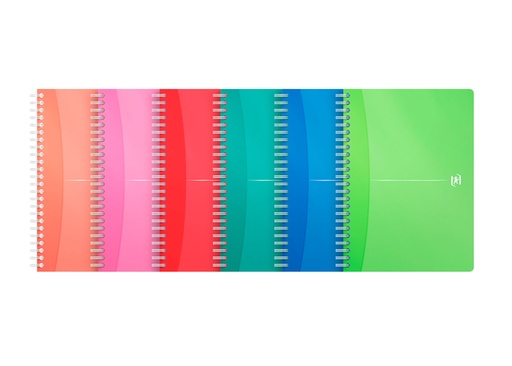 [011472] Spiraalblok Oxford MyColours A5 lijn 180 pagina's assorti