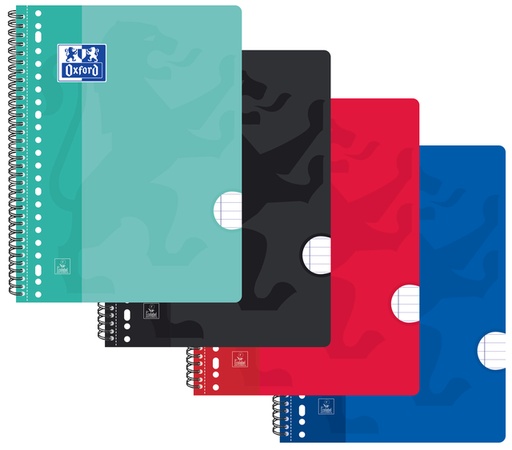 [011486] Bloc collège Oxford School A4+ 23 perf ligné 160 feuilles 80g assorti